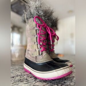 Sorel Joan of Arctic Pink Soled Boots